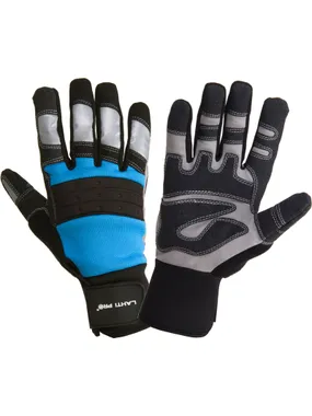 L280711K Black and blue workshop gloves, card, "11", CE