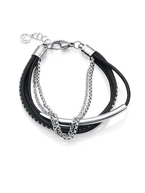 Elegant leather bracelet Air 75304P01010
