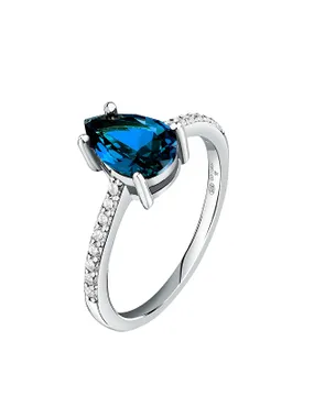 Elegant silver ring with zircons Tesori SAIW2040