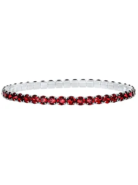 Elastic Tennis Bracelet with Red Crystals Aura 22270.Sca.e