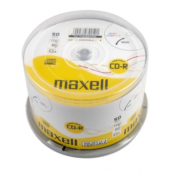 Maxell CD-R 80/700 MB XL 52x50p 50 gab.