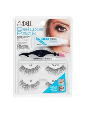 Deluxe Pack false eyelashes set 2 pairs 105 Black