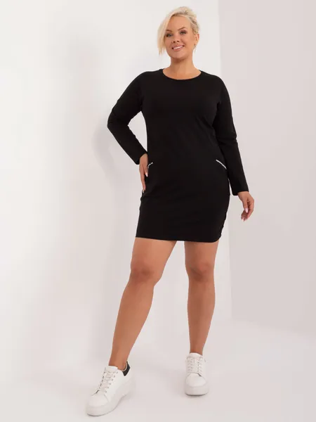 Women's black plus size tunic