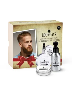 Set #1 of cosmetics for men: beard oil 50 ml + mustache wax 30 ml + beard balm 30 ml