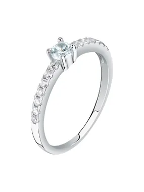 Charming silver ring with zircons Silver LPS03AWV090