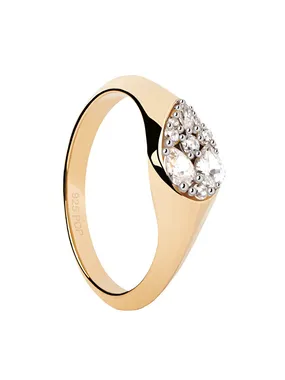 Charming gold-plated ring with zircons Vanilla AN01-A51