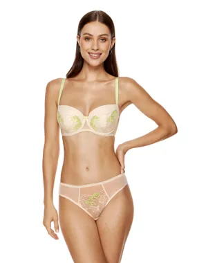 Soleil briefs in tulle and original embroidery