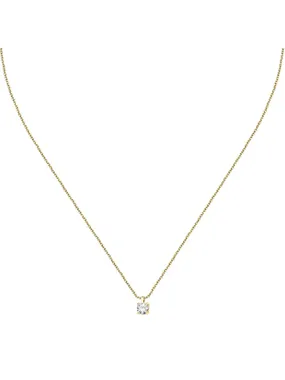 Gold-plated necklace with clear zircon Silver LPS10AWV09