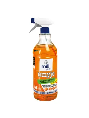 Mill Clean Wash liquid for cleaning windows, glass, mirrors, tiles with orange scent 1.22 L
