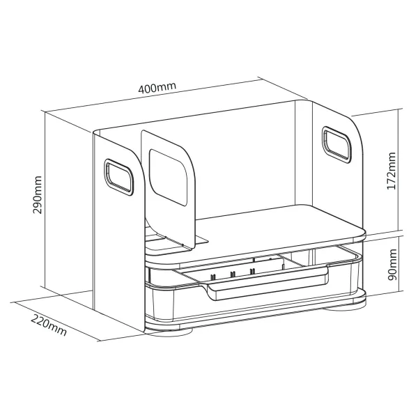 Desk organizer with drawer ErgoOffice ER-44