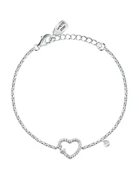 Beautiful silver bracelet Heart with zircons Silver LPS05AWV21