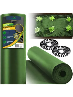 Garden agrotextile 1.6 mx 100 m 90 g/m2 + 100 pins.