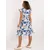 Women's cobalt blue dress with print