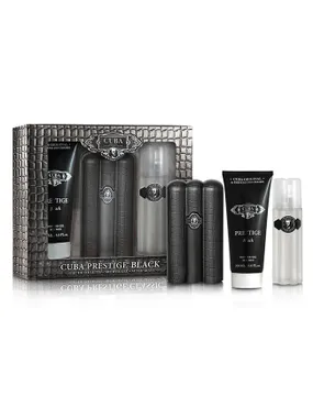 Cuba Prestige Black zestaw EDT Spray 90ml + woda po goleniu 100ml + żel pod prysznic 200ml
