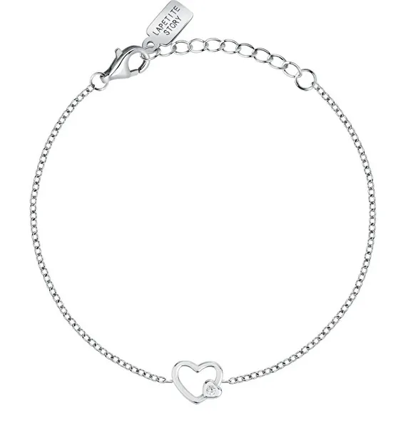 Charming silver bracelet with a heart Silver LPS05AWV03