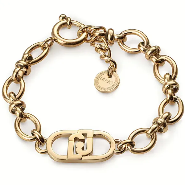 Stylish gold plated bracelet with Fashion logo LJ2202