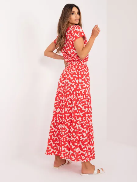 Women's coral print dress
