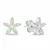Floral Silver Jewelry Set With Synthetic Opals Set288wp