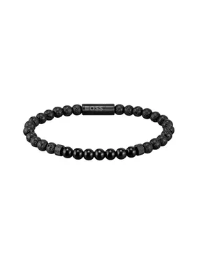 Trendy black beaded bracelet 1580272