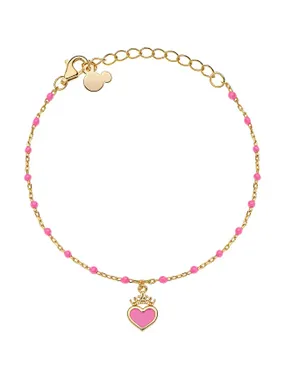 Delicate gold-plated Disney Princess bracelet BS00078YL-55.CS