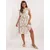 Women's white and beige Printed dress