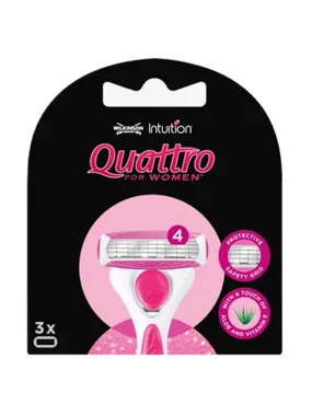 Quattro For Women razor inserts with 4 blades for women, 3 pcs