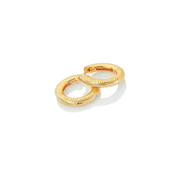 Jacuzzi Hope DE678 timeless gold-plated earrings with diamonds