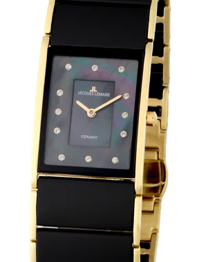 Jacques Lemans 1-1940J Dublin Ceramic ladies 24 x 28 mm