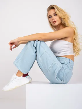 Women's light blue denim jeans