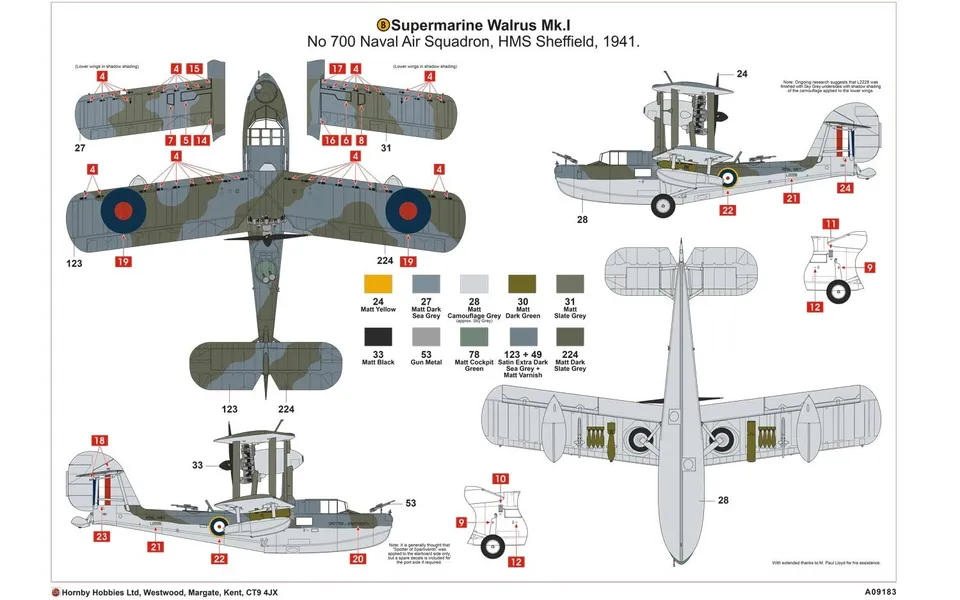 Plastic model Supermarine Walrus Mk.I