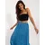 Women's blue ruffle skirt