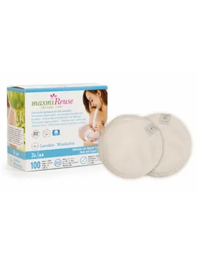 Fabric breast pad made of organic cotton for breastfeeding women 2 pcs