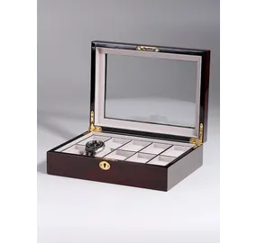 Rothenschild Watch Box RS-2031-DC for 10 Watches Dark Cherry