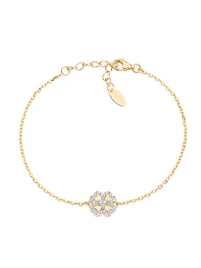 Charming gold-plated love bracelet BRQCLGBZ