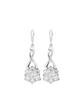 Charming earrings with zircons SC374