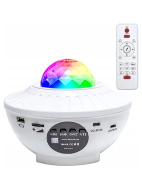 Projector STARS LED / Disco with bluetooth speaker + remote control + USB BTM0504-B / HD-SPL white