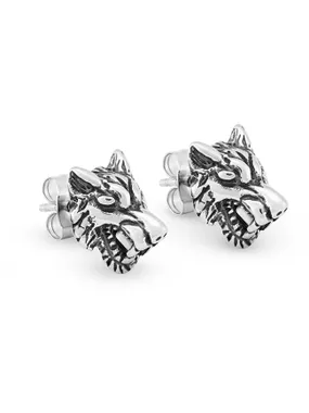 Design steel earrings Tiger KS-146