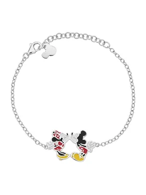 Beautiful silver Mickey and Minnie Mouse bracelet BS00044SL-55.CS