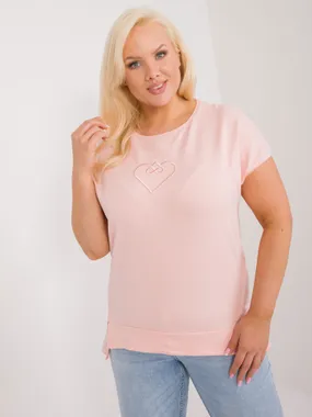 Women's peach plus size blouse