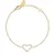 Decent gold-plated heart bracelet with zircons Silver LPS05AWV26