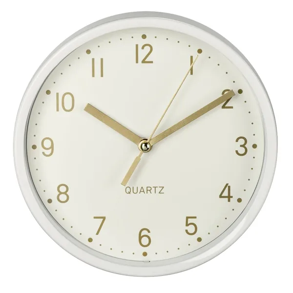 Desk clock Golden Hama quiet white