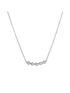 Sparkling silver necklace with cubic zirconia AJNA0014