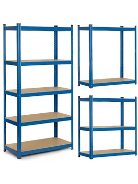 Metal warehouse rack 180 x 90 x 30cm humberg 4845