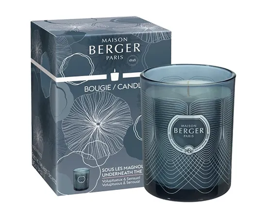 BERGER Molecule candle 240g Underneath the Magnolias blue