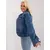 Women's blue plus size jacket