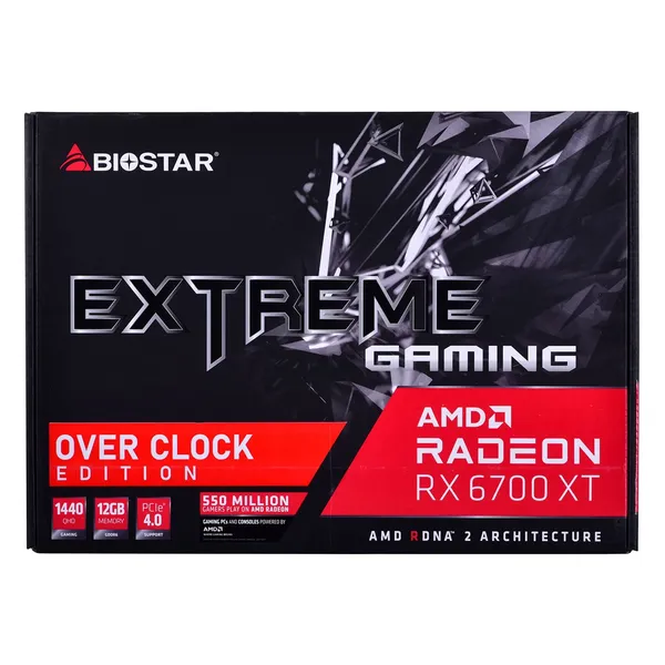 BIOSTAR Radeon RX 6700 XT 12 GB OC GDDR6 (VA67S6TML9) grafiskā karte