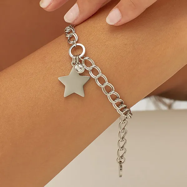 Distinctive steel bracelet Star My love SYL23