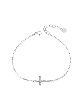 Beautiful silver bracelet Cross AGB764/21