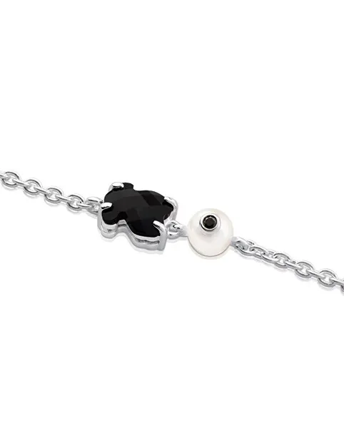 Silver bracelet with a pearl and a teddy bear Erma 1000136400