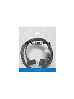Cable power CEE 7/7 - IEC 320 C13 right angle VDE 1.8M black
